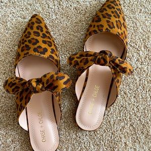 Leopard print flats